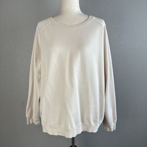 Storq Womens Maternity Foundation Sweatshirt Size 5 XL Ivory Organic Cotton